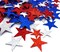 Glitter Star Stickers Patriotic Decoration Self Adhesive Star Shape Glitter Foam Sticker Kid's Arts Craft Supplies for 4th of July